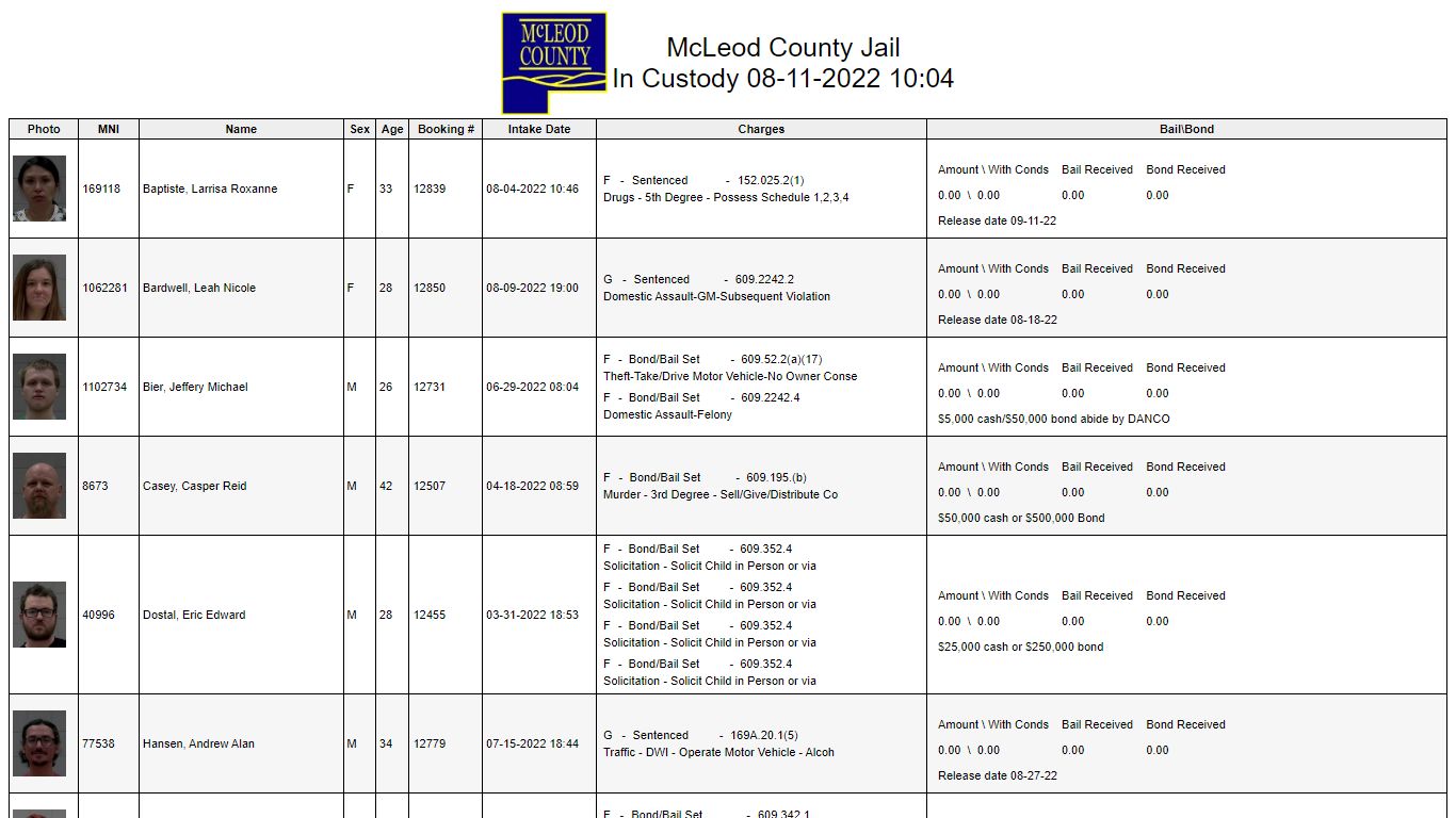 Custody - McLeod County, Minnesota